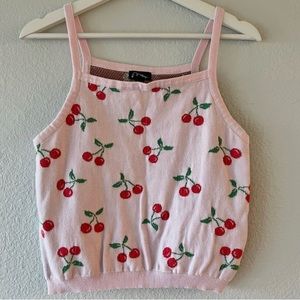 From target,two peice ,pink front with cherrys